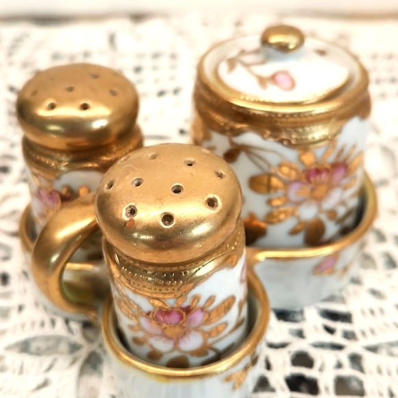 VTG Gold Condiments Set - Picture 14 of 15